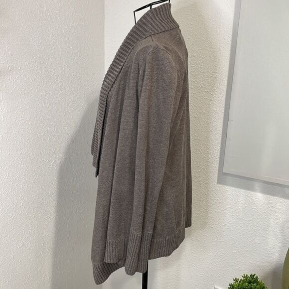 INC dark gray tan cardigan size XS - Picture 4 of 6